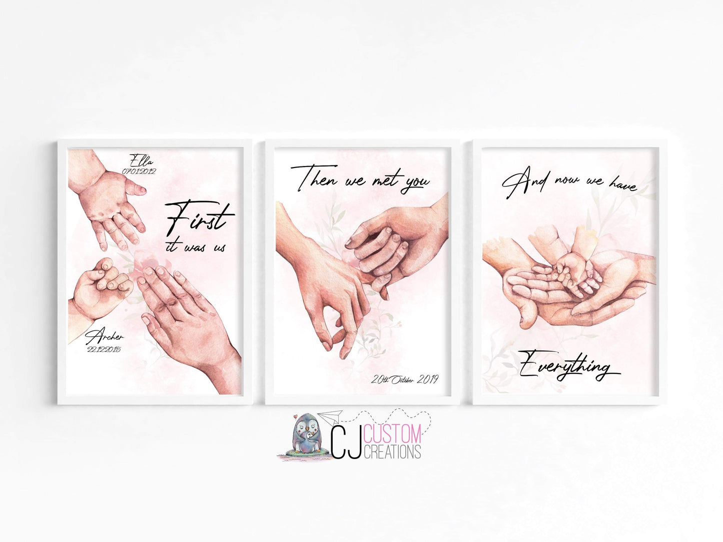 3 Piece blended Family Print
