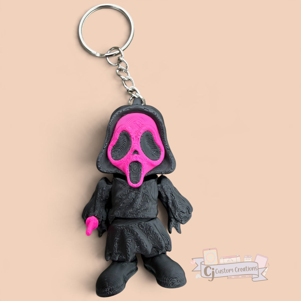 Pink Ghostface Keychain