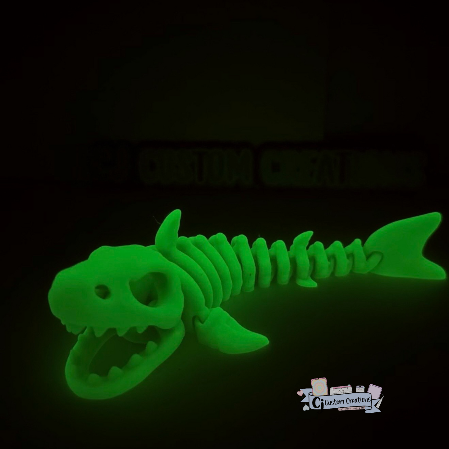 Glow Shark Skeleton Flexi
