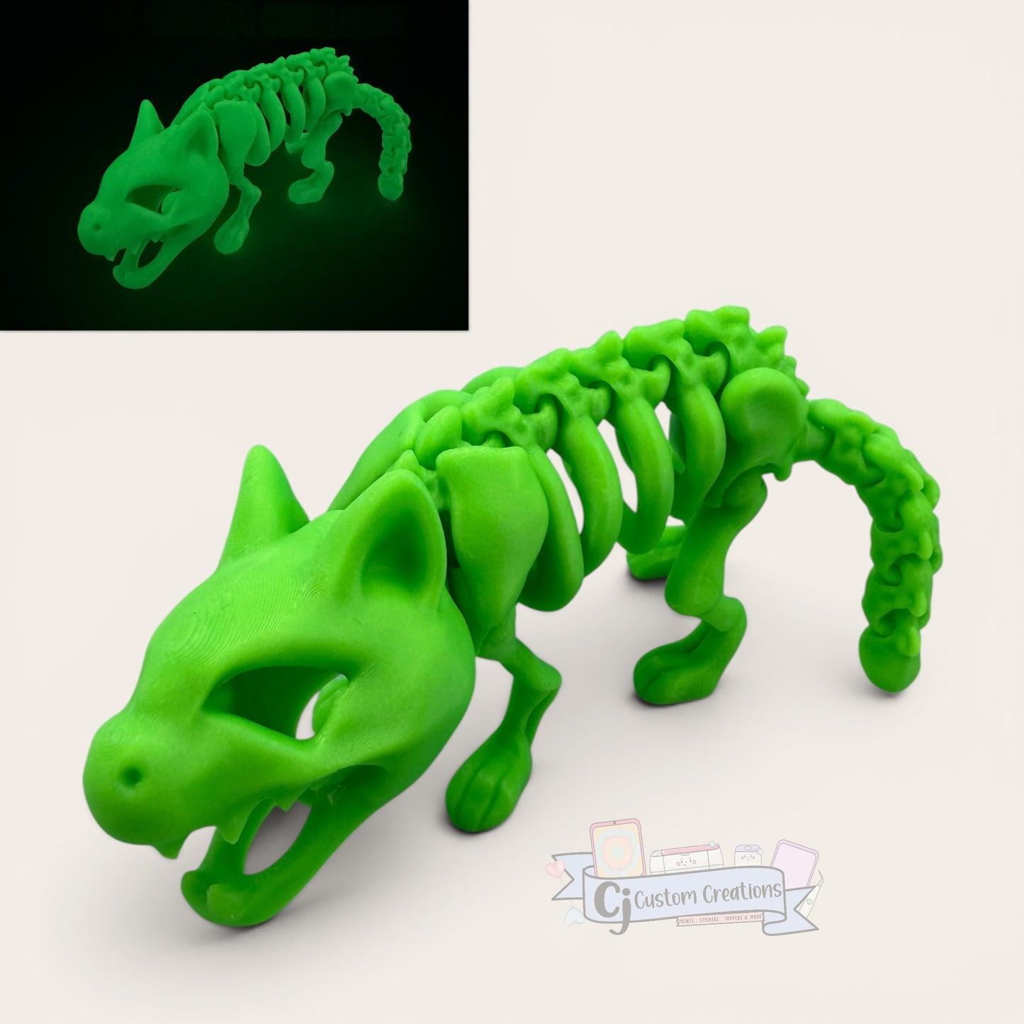 Glow Cat Skeleton Flexi