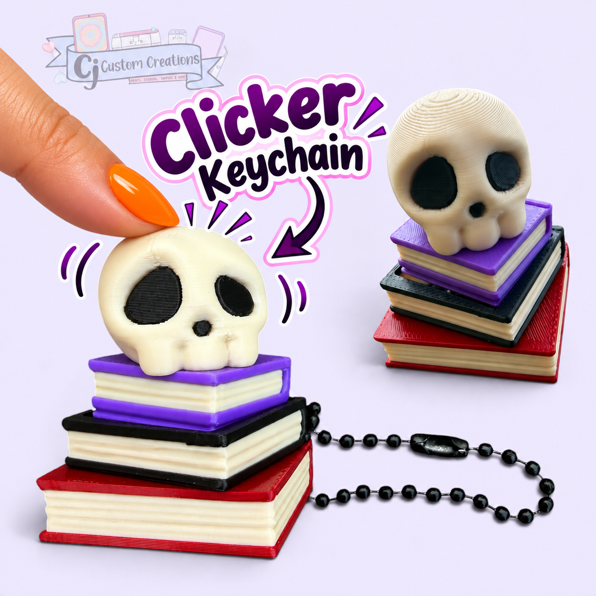 Clicker Bookstack Keychain