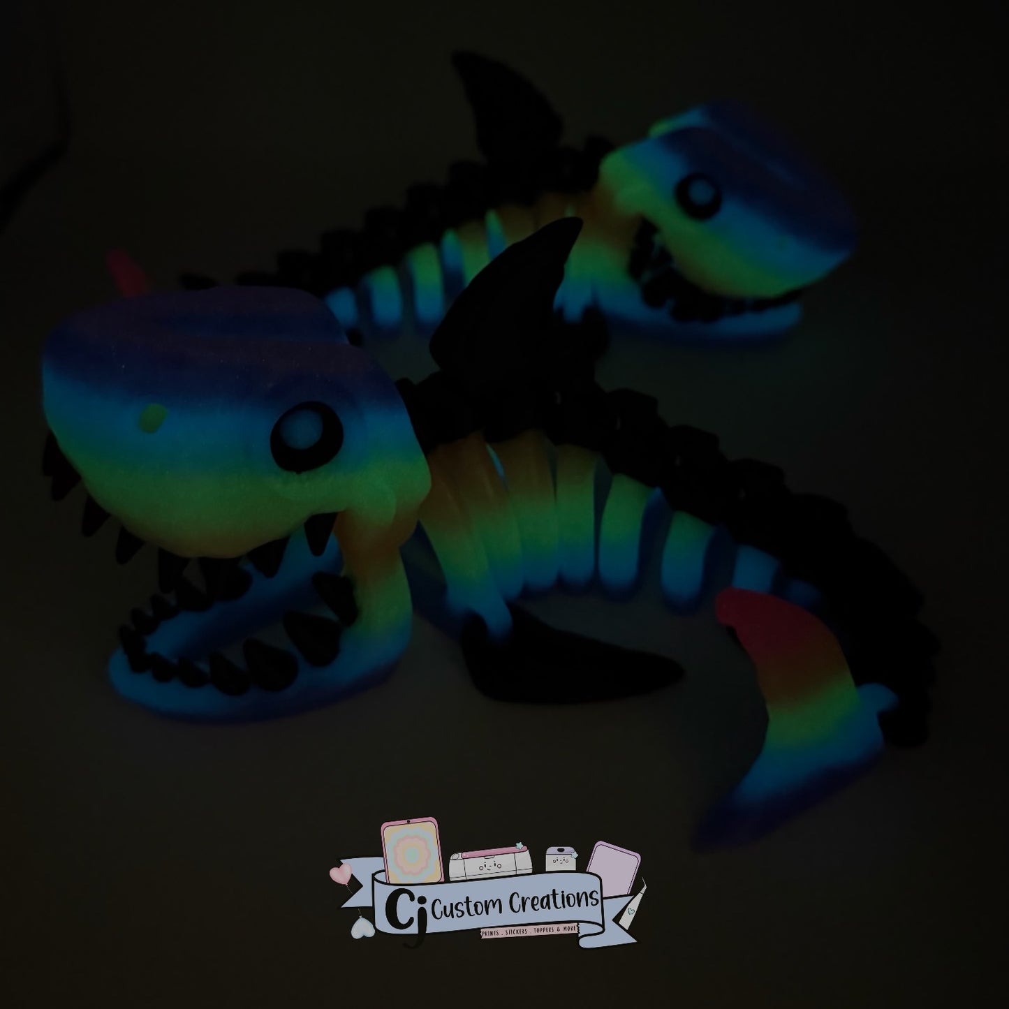 Luminous Shark Skeleton