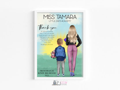 Personalised Teacher Print