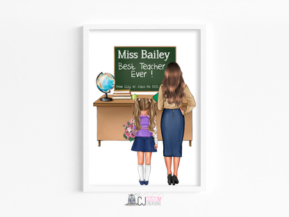 Personalised Teacher Print