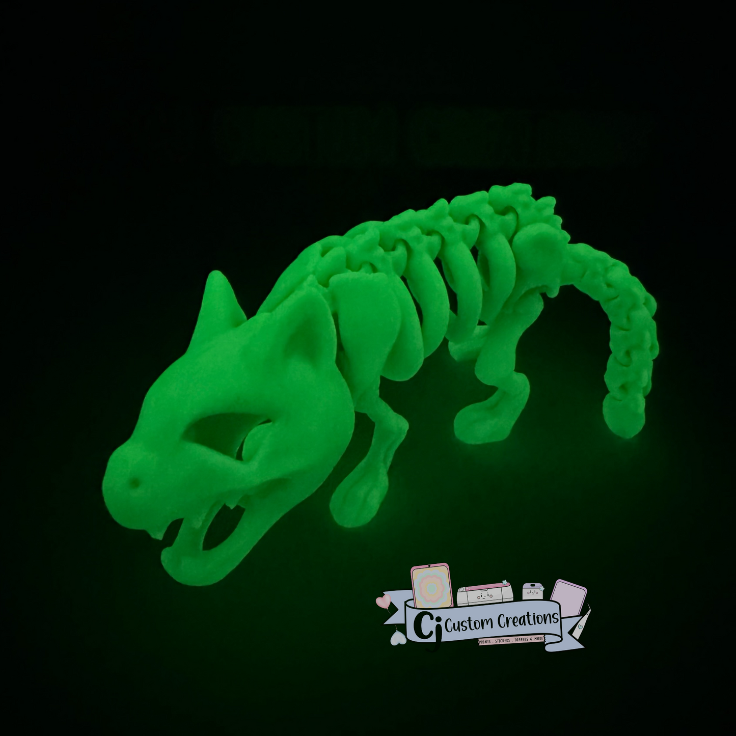 Glow Cat Skeleton Flexi