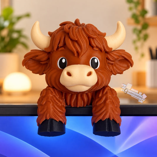 Highland Cow Monitor Buddy