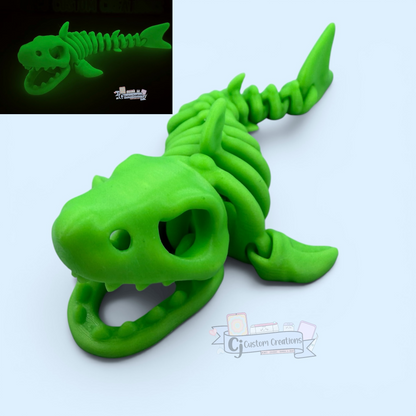 Glow Shark Skeleton Flexi