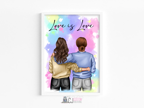 Ladies Personalised Couples Print