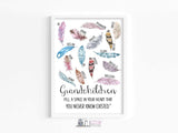 Grandchildren feather print