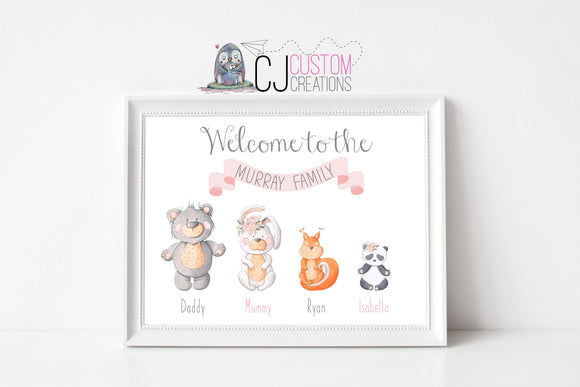 Woodlands Family Print