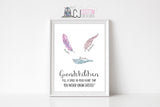 Grandchildren feather print