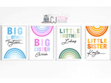 3-4 siblings rainbow print