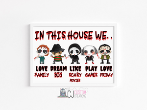 In this spooky house..