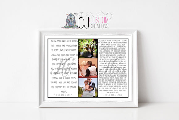 Weddings Vows Print