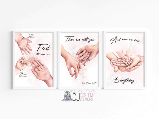 3 Piece blended Family Print