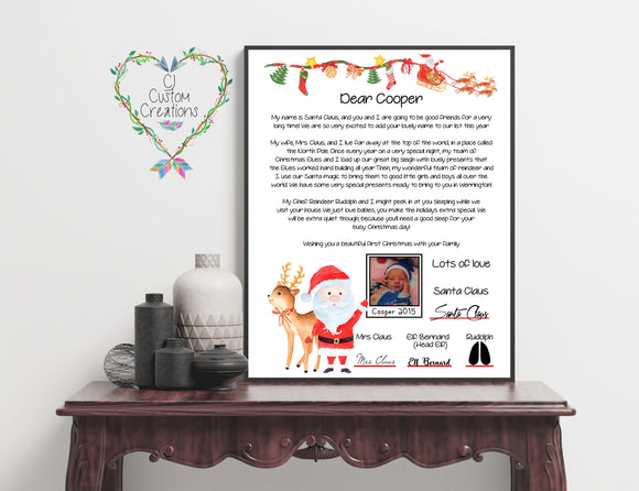 Santa Letter 1st Xmas