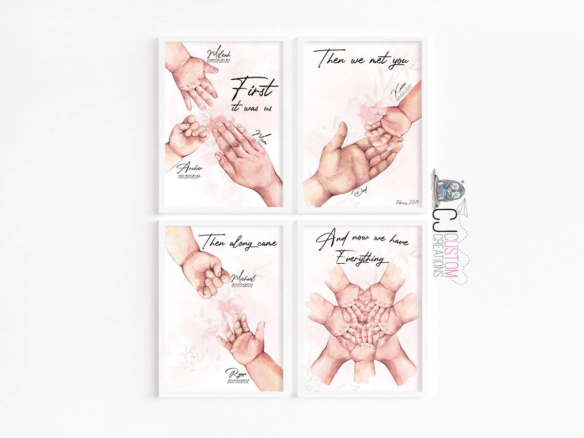 4 Piece BLENDED Family Print
