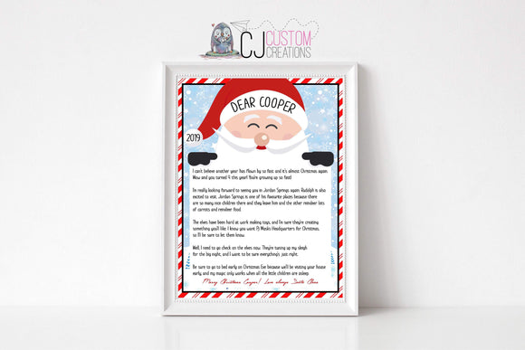 2019 Santa Letter