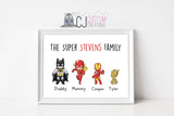Family Superhero Print