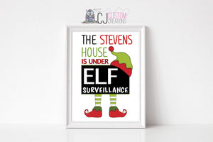 Personalised Elf Surveillance Print