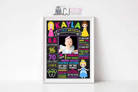 Princess Birthday Print